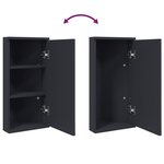vidaXL Armoire de bain à miroir d'angle gris 30x24x60 cm