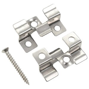 vidaXL Clip de fixation de terrasse 100Pièces et 200 vis Acier inoxydable