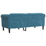 vidaXL Canapé à 2 places bleu velours