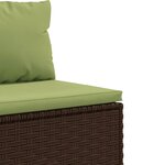 vidaXL Salon de jardin 10 Pièces avec coussins marron résine tressée