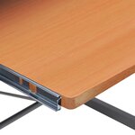 vidaXL Bureau d'ordinateur d'angle Marron 132x112x99cm Bois ingénierie