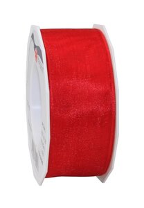 Organza four seasons 25-m-rouleau 40 mm  rouge laitonné