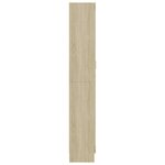 vidaXL Armoire vitrine Chêne sonoma 82 5x30 5x185 5 cm Bois ingénierie