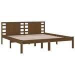 vidaXL Cadre de lit sans matelas marron miel 200x200cm bois pin massif