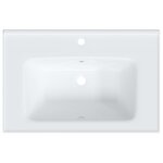 vidaXL Évier salle de bain blanc 71x48x19 5 cm rectangulaire céramique
