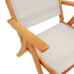vidaXL Ensemble à manger de jardin 7Pièces bois d'acacia solide textilène
