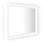 vidaXL Miroir à LED de salle de bain Blanc 60x8 5x37 cm Acrylique