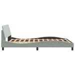 vidaXL Cadre de lit sans matelas gris clair 140x200 cm velours