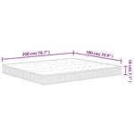 vidaXL Matelas à ressorts bonnell moyen 180x200 cm