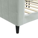 vidaXL Lit de repos sans matelas gris clair 80x200 cm velours
