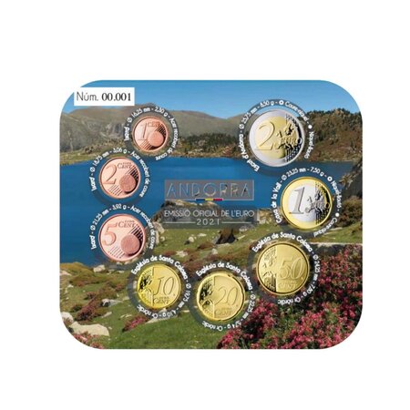 Miniset - Andorre - Euro 8 COINS - Qualité BU - Millésime 2021