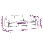 vidaXL Canapé à 3 places Bleu 180 cm Velours