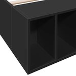 vidaXL Cadre de lit noir 90x200 cm bois d'ingénierie
