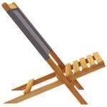 vidaXL Chaises de jardin pliantes lot de 4 tissu et bois massif