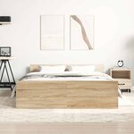 vidaXL Cadre de lit sans matelas chêne sonoma 140x200 cm