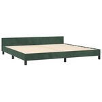 vidaXL Cadre de lit sans matelas vert foncé 200x200 cm velours