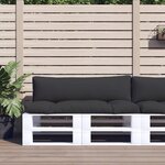 vidaXL Coussins de palette lot de 2 noir tissu