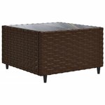 vidaXL Salon de jardin 6 Pièces avec coussins Marron Résine tressée