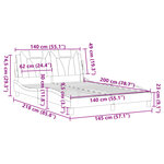 vidaXL Cadre de lit sans matelas gris 140x200 cm similicuir