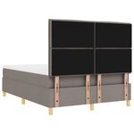 vidaXL Lit à ressorts avec matelas Taupe 160x200 cm Tissu