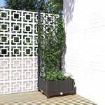 vidaXL Jardinière avec treillis Noir 40x40x121 5 cm PP