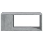 vidaXL Meuble TV Gris béton 80x24x32 cm Aggloméré
