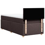 vidaXL Sommier à lattes de lit avec matelas Marron foncé 90x190 cm
