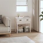 vidaXL Table console Blanc 76 5x40x75 cm Bois massif de pin
