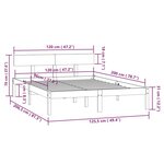 vidaXL Cadre de lit sans matelas blanc bois massif 120x200 cm
