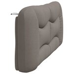 vidaXL Coussin de tête de lit taupe 180 cm tissu