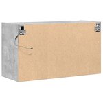 vidaXL Meuble TV mural avec lumières LED gris béton 80x31x45 cm