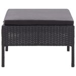 Salon de jardin meuble d'extérieur ensemble de mobilier 3 pièces avec coussins résine tressée noir 02_0016007