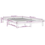 vidaXL Cadre de lit sans matelas noir bois de pin massif