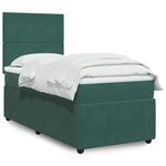vidaXL Sommier à lattes de lit et matelas Vert foncé 80x200 cm Velours