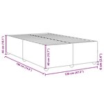 vidaXL Cadre de lit sans matelas marron foncé 120x190 cm tissu