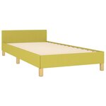 vidaXL Cadre de lit avec tête de lit Vert 80x200 cm Tissu