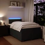 vidaXL Sommier à lattes de lit avec matelas Noir 120x200 cm Velours