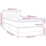 vidaXL Sommier à lattes de lit et matelas Rose 80x200 cm Velours
