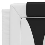 vidaXL Coussin de tête de lit noir et blanc 120 cm similicuir