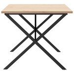 vidaXL Table à manger cadre en X 180x90x75 5 cm bois pin massif acier
