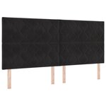 vidaXL Lit à ressorts avec matelas et LED Noir 200x200 cm Velours