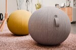 Siège ballon ergonomique Ergo Ball, ballon PVC et housse en tissu 100% polyester, diamètre 65 cm - coloris Gris