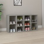 vidaXL Banc à chaussures Sonoma gris 103x30x54 5 cm Bois d'ingénierie