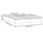 vidaXL Cadre de lit sans matelas gris foncé 140x190 cm tissu