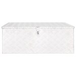 vidaXL Boîte de rangement Argenté 100x55x37 cm Aluminium