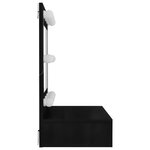 vidaXL Armoire à miroir avec LED noir 60x31 5x62 cm
