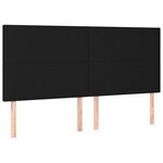 vidaXL Têtes de lit 4 Pièces Noir 80x5x78/88 cm Tissu