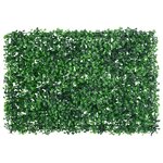  vidaXL Clôture à feuilles d’arbustes artificiels  6 Pièces vert 40x60 cm