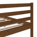 vidaXL Cadre de lit sans matelas marron miel bois massif 200x200 cm