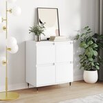 vidaXL Buffet Blanc 60x35x70 cm Bois d'ingénierie